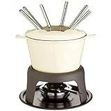 Hot Pot Hot Pot Set Käsefondue-Set Gusseisen Schokoladenfondue-Set mit 8 Gabeln Griffen, gut geeignet für viele Arten von Fondue
