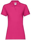 Fruit of the Loom Premium Polo Lady-Fit Damen Polo-Shirt, Farbe:Fuchsia, Größe:2XL