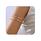 Hebterrka Minimalistischer Armreif Schichtarmband Oberarmreif Offenes Armband Eleganter Manschettenarmreif Runder Armreif Stapelbarer Geometrischer Schmuck
