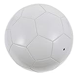 POPETPOP Reiner weißer Fußball Ausbildung Sport im Freien helle Kugel Fußbälle Fußball-Trainingsgeräte Fussball PVC