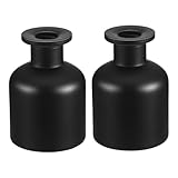 Ipetboom 2st Zylindrische Aromatherapieflasche Duftöldiffusor Ätherisches Öl Für Den Autodiffusor Parfümflasche Auto Aromatherapie Maschine Leere Diffusorflasche Brenner Black Kristallglas