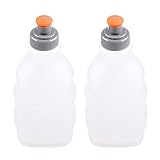 TRIWONDER BPA-freie Auslaufsichere Wasserflaschen Trinkflaschen Ersatzflaschen für Trinkgürtel oder Weste Ideal zum Laufen, Wandern, Radfahren (250ml - 2 Stück)