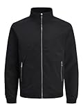 JACK & JONES Herren Jjerush Harrington Noos Bomberjacke, Schwarz, M EU