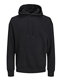 JACK&JONES PLUS Herren Jjebradley Sweat Hood Noos Pls Kapuzenpullover, Black, 4XL Grande Taille