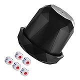 Warmhm 1 Satz Farbbecher die interessanten funnytoys Party Spiele настольные игры dice Set Partyzubehör partyspiele lustige Würfelspiel-Requisite ktv brettspiel Abs Black