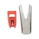 Ersatznadel für OM Super Series Plattenspieler-Kartusche, hohes Wind-Design für verbesserte Audioleistung, ABS-Material, Rot
