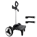 Rucksack-Trolley, Rollwagen mit geräuschlosen großen Rädern, Aluminiumlegierung, faltbare Handkarre mit Gepäckgurt für Rucksäcke, Gepäckwagen, Rollrucksack, Dolly