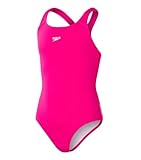 Speedo Mädchen ECO Endurance+ Medalist Badeanzug | Chlorbeständig | Recyclingmaterial | Bequeme Passform | Schwimmunterricht | Badeurlaub Badeanzug, Electric Pink, 9-10