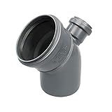 Bogen Kunststoff HT-Rohr Installation Abwasser 110 x 50 mm 45° 90° Grau NEU (45° Top)