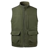 Gefomuofe Arbeitsweste Herren Thermo Jagdweste Winterjacke Flauschige Fleece Weste Outdoor Anglerweste Sport Multifunktionsweste verdickte Weste Trekking Jacke