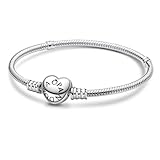 Ruaidhra Moments Herz Charms Anhänger Armband Damen Sterling Silber 925,Charm für Armbänder,Schlangenkette,Bettelarmband,Bracelet for Women,Geburtstagsgeschenk,Geschenk für Frauen,17cm