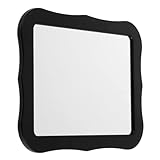 TOYANDONA Magnetischer Schrankspiegel mit Starker Magnetischer Rückseite Kompakter Vielseitiger Spiegel für Badezimmer Kühlschrank Büro und Schließfach Schwarzer Rahmen Platzsparend und