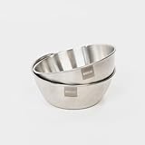 BOXIO - BOWL: 2x Camping Edelstahlschüssel als Salatschüssel, Obstschale, Dessertschalen, Hundenapf, Dipschalen, Snackschale, Suppenschüssel & Servierschüssel – Robuste Bowl aus Edelstahl