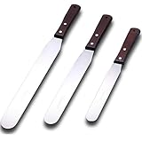 Streichpaletten Streichmesser Set für Torte 3 Winkelpalette Edelstahl für Kuchen zum Backen