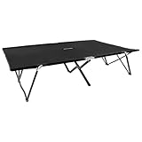 Xichuzi Klappbare Sonnenliege für 2 Personen Schwarz Stahl, Gartenliege, Liegestuhl, Sonnenstuhl, Sonneninsel Outdoor, Liegen, Gartenmöbel, Bäderliege, Relaxliege - 47760