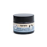 napani Hunde Zahnpasta mit Salbei, Natürliche Zahnpflege für gesunde Zähne, hundezahnpasta gegen Zahnstein, alkoholfrei, fluoridfrei & natürliche Inhaltsstoffe, 1 x 48g im Glastiegel