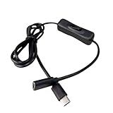 Wwyan Schwarzes USB-C-Verlängerungskabel mit An-/Aus-Schalter, perfekt zum Laden und zur Datenübertragung auf jedem Typ-C-Gerät, Typ C, Stecker auf Buchse, Heim-Audio-Zubehör, Kabel und Verbindungen