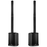 Vonyx VX822 Column Speaker System - 2er Set - PA Anlage Aktiv, 1800 Watt Line Array Säulenlautsprecher, 12 Zoll Subwoofer Aktiv, Stereo Pairing, Bluetooth 5.0, DJ Anlage Komplett Set, PA Lautsprecher