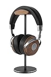Jichenfang Kopfhörer Ständer mit Walnussholz& Aluminium ,Headset Halterung Halter mit Schwerer Basis Headphone Stand für Over Ear und Gaming, Geeignet für Tisch, Vitrine