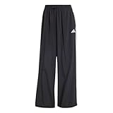 adidas Damen Essentials 3-Stripes Lifestyle Woven Parachute Pants, Black/White, M