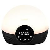 Lumie Bodyclock Glow 150 - Lichtwecker mit 9 Klängen und Einschlafsonnenuntergang, aus Kunststoff, Schwarz