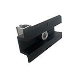 1x PV Mittelklemme mit Erdungspin Modulklemme mit Klick-System schwarz eloxiert