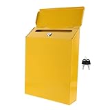Ipetboom Europäischer Dekorativer Briefkasten aus Eisen Wetterfeste Postbox mit Großem Fassungsvermögen Vielseitige Aufbewahrung für Briefe Zeitungen und Vorschläge Sicher für Büro und