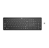 HP 230 Wireless Tastatur – Kabellos, leise, schlankes Chiclet-Design, QWERTZ deutsches Layout, 2,4 GHz Verbindung, langlebige Batterielaufzeit bis 16 Monate, USB-Empfänger, für Windows & macOS