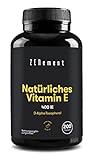 Natürliches Vitamin E - 400 IE, (D-Alpha-Tocopherol), 200 Weiche Kapseln | Mit Bio-Natives Olivenöl Extra | Antioxidant und Anti-Aging | Zenement