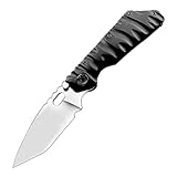 Klappmesser hochwertige tragbar Taschenmesser Premium aus Stahl D2 Schwarz, Outdoor messer Survival edc Jagdmesser scharfes einhandmesser gegen/clip,geschenk für männer