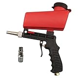 Sandstrahlpistole, 90 psi Schwerkraftzufuhr, Hand-Sandstrahlpistole mit 2 Düsenspitzen und Luftregler, entfernt Farbe, Rost, Flecken und Schmutz auf Oberflächen