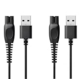 JZK 2X 5V 1A Elektrischer Rasierer USB Ladekabel, Ersatz Netzkabel für Bartschneider Ladegerät, Rasierer Adapter Kabel Zubehör für Philips Norelco Rasierer One Blade QP2724 QP2720 QP2734