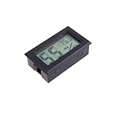 Gadpiparty 3 Stück Mini Digitales Hygrometer mit Eingebettetem Sensor Kabellos für Innen Außen Großes Lcd display Genaue Temperatur Luftfeuchtigkeitsmessung Langlebig Schwarz