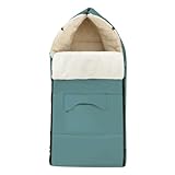 Daliya® ALPINO Fußsack und Schlafsack für Buggy und Sportsitz, Universell für alle Kinderwagen, Winterfußsack, Winterschlafsack, für Babys bis 36 Monate, Kapuze, hochwertiger Reißverschluss (Türkis)