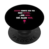 Kuchen könnte den Tag noch retten und Wein vor allem Wein PopSockets mit austauschbarem PopGrip