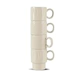 Sagaform 5018572 Espressotassen 4er Set, Steinzeug