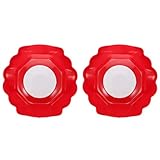 TOBBOMEY 2 Stück Fingerschutz für Schneidemaschinen Robuster Lebensmittelechter Fingerschutz In Rot Multifunktional für Gemüse Schneiden Sicherer Handschutz für Küche