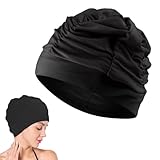 1 Stück Badekappe Damen，BadekappeLange Haare,BadekappeDamen Lange Haare,BadekappeNylon Stoff Badekappe,Atmungsaktiv Schwimmkappe,Für Frauen Dicke Lange Haare Sommer,Strand, Urlaub,Hallenbad