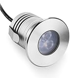 LED-Unterwasser-Poolbeleuchtung, 3 W, 12 V-24 V DC, LED-Brunnenring, tauchfähige Lichter aus Edelstahl, wasserdicht IP68, Lampe für hohle Schwimmbäder, Teiche, Brunnen, Schritte (Farbe: C