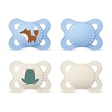 MAM Original matt/plain Sil, 0-6 Mon, 4 Stk, Fuchs/Frosch