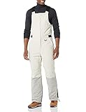 Amazon Essentials Herren Wasserabweisender isolierter Schneelatzoverall, Elfenbein Grau Farbblock, M