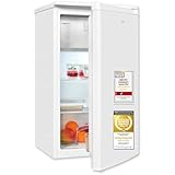 Exquisit Kühlschrank mit Gefrierfach, 3-Sterne-Gefrieren, 81 Liter, 50 cm Breite, Türanschlag wechselbar, Temperaturregelung, KS5117-3-040E weiss