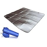 ULTECHNOVO Dampproof Outdoor Isomatte Alufolie Faltbare Camping Matte Picknickdecke Leicht Tragbar für Wandern und Freizeit Zufällige Farbe Zufällige Farbe