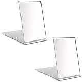 Redamancy 2pcs Taschenspiegel, 8,5x5cm Reisespiegel, Klappbar Spiegel Klein, Ultradünn Kleiner Spiegel, Taschenspiegel Klein, Geeignet für Reisen, Schule, Büro Camping und Make-Up