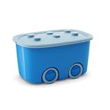 Kis Alto L Aufbewahrungsbox Funny Box 46 Liter in hellblau-blau, Plastik, 58x38.5x32 cm