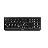 CHERRY KC 1000, Kabelgebundene Tastatur, Deutsches Layout (QWERTZ), Plug & Play über USB-Anschluss, Flaches Design, Flüsterleiser Tastenanschlag, Schwarz
