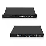 SJRC 1U Rackmount Firewall Appliance 989 Core i5 3320M, Dual SFP+ 10GbE Router PC Support OPNsense, 19 Zoll Network Security Hardware with 8GB RAM 128GB SSD, VGA, 6 x LAN, COM