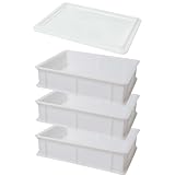 Genus Dei Tris Box für Pizza- und Brothefe, Lebensmittelbehälter für Teig, Behälter für Teig, drei Kästen 30 x 40 x 10 cm + 1 Deckel