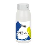 KREUL 17017 - Triton Acrylic Liquid Weiß 750 ml, Hochwertige Künstler-Acrylfarbe in Studienqualität mit leicht fließendem Charakter, tiefmatt auftrocknend
