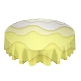 Rundes Tischtuch Runde Tischdecke mit Farbverlaufsgeometrie, frischer Sommer, abstrakt, wasserdicht, for Hochzeit, Zuhause, Küche, Esszimmer, Tischdekoration For Küche, Restaurant, Heirat(Diameter 137